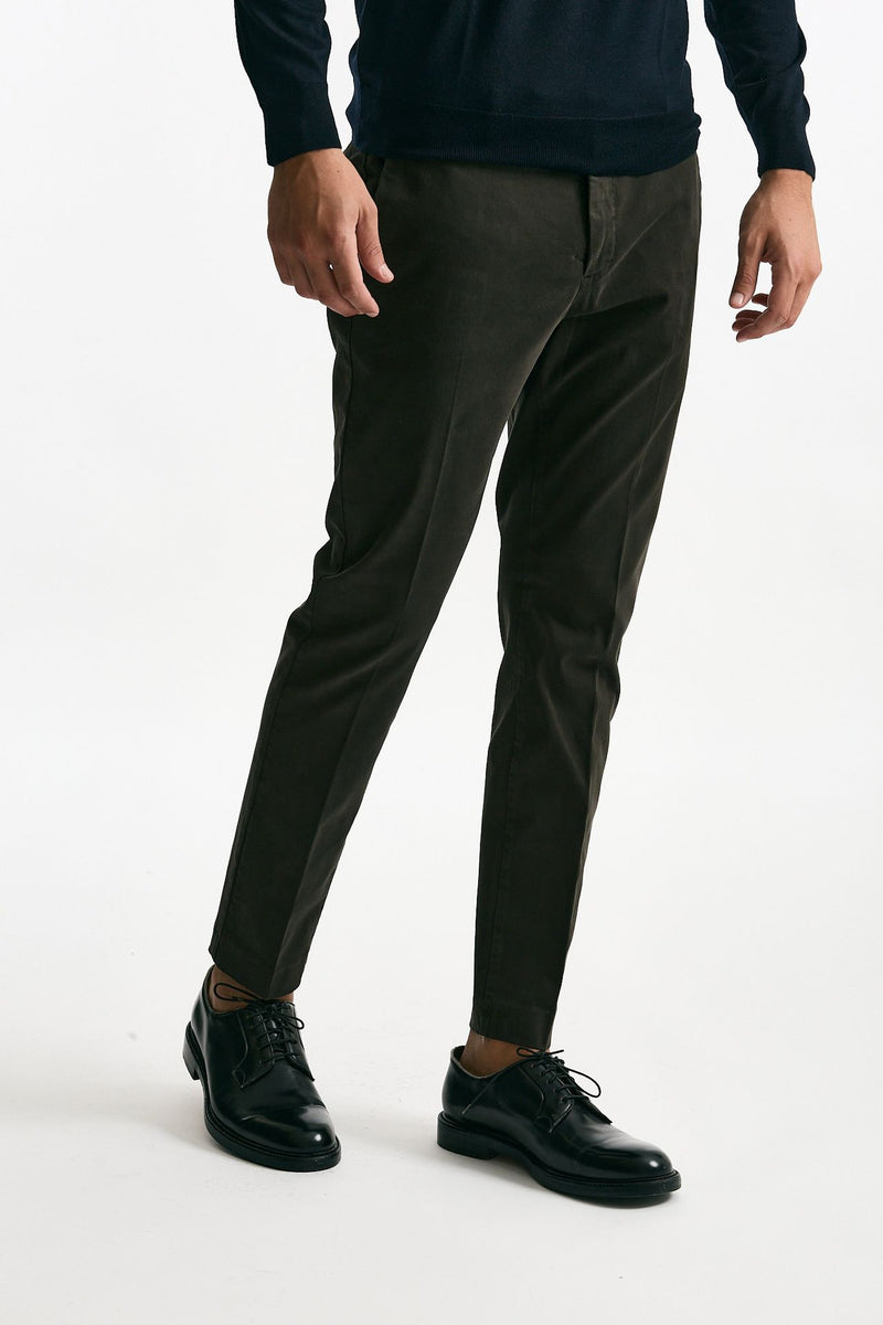 Pantalone EDGE- DIECI in cotone stretch  marrone uomo Pt torino - 1