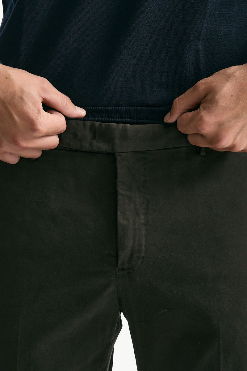 Pantalone EDGE- DIECI in cotone stretch  marrone uomo Pt torino - 5