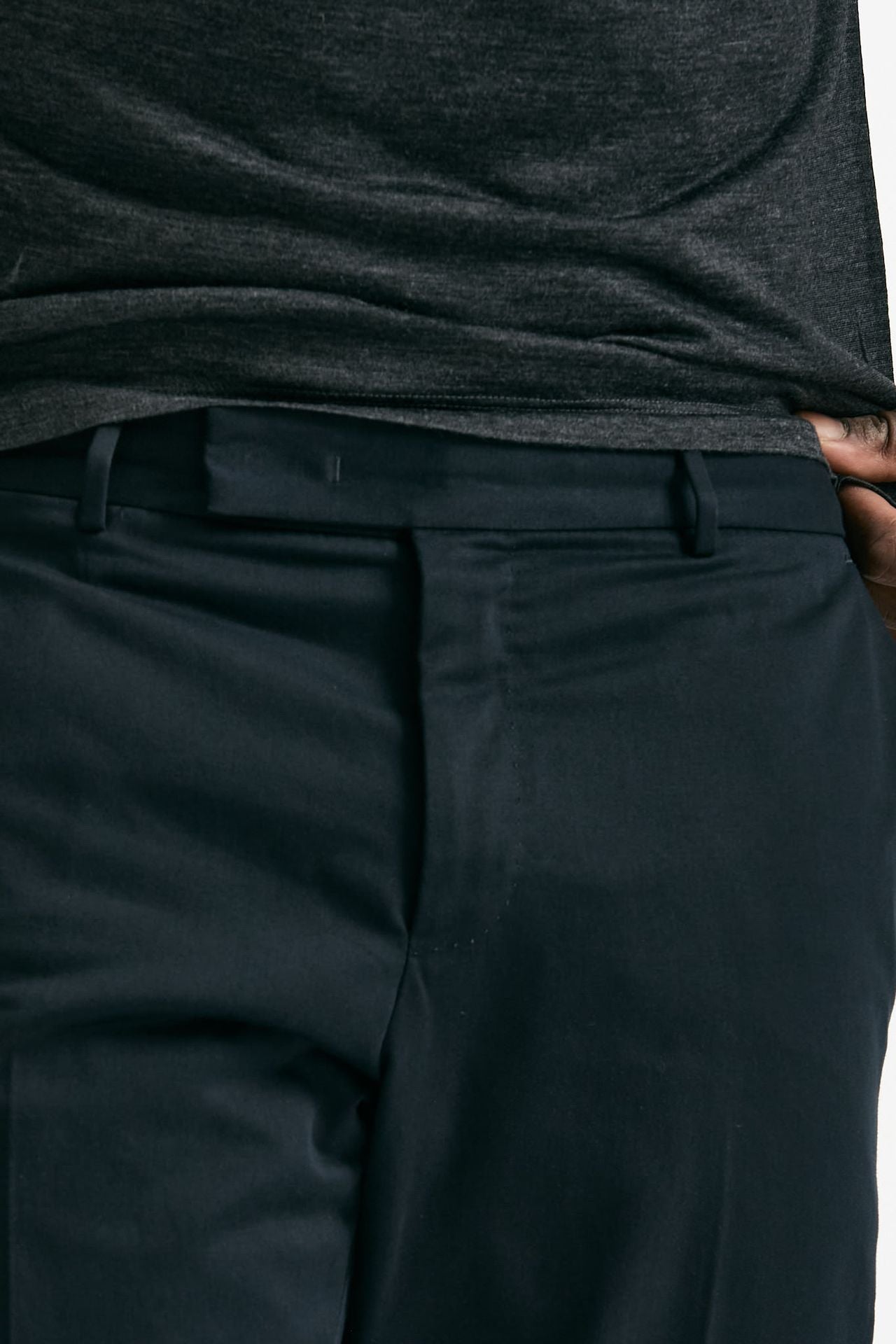 Pantalone EDGE-REBEL in cotone fermo blu uomo Pt torino - 5