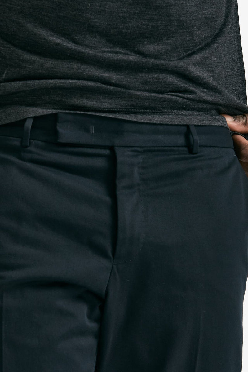 Pantalone EDGE-REBEL in cotone fermo blu uomo Pt torino - 5