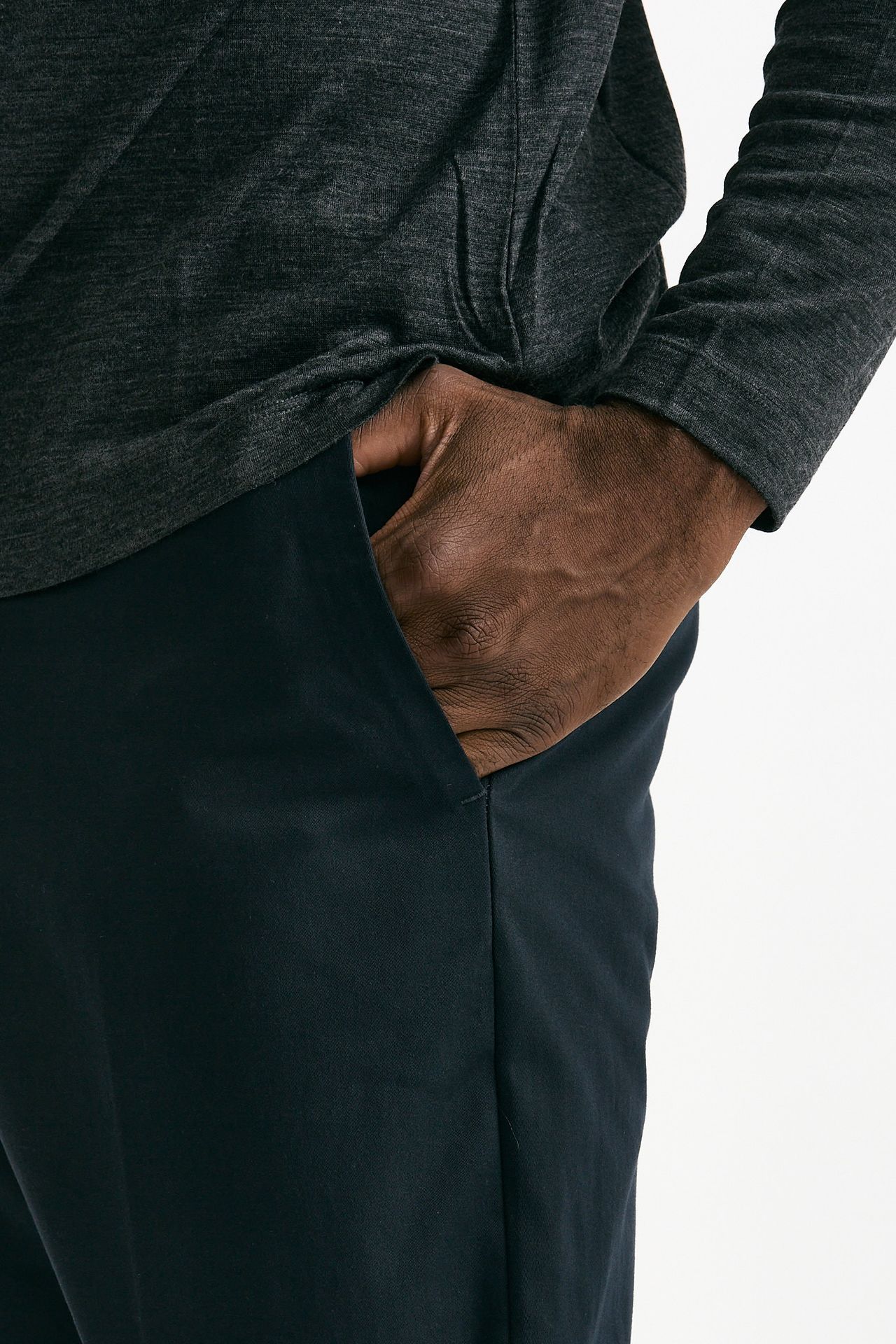 Pantalone EDGE-REBEL in cotone fermo blu uomo Pt torino - 6