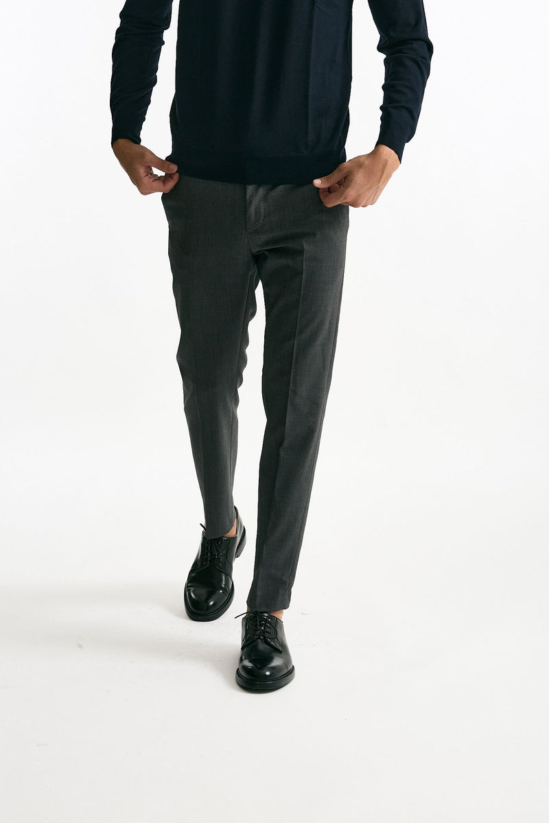 Pantalone EDGE- DIECI in lana stretch grigio uomo Pt torino - 1