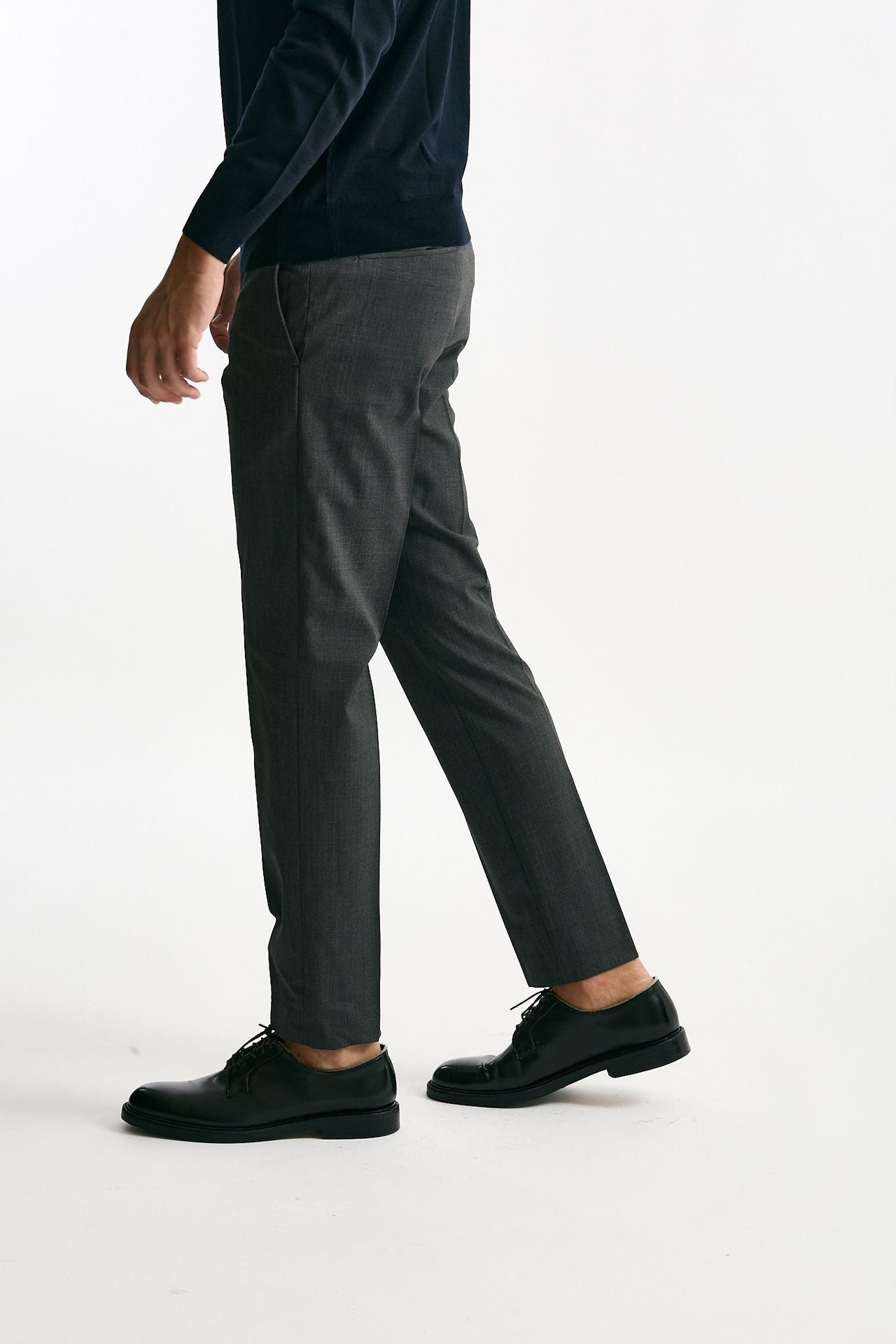 Pantalone EDGE- DIECI in lana stretch grigio uomo Pt torino - 2
