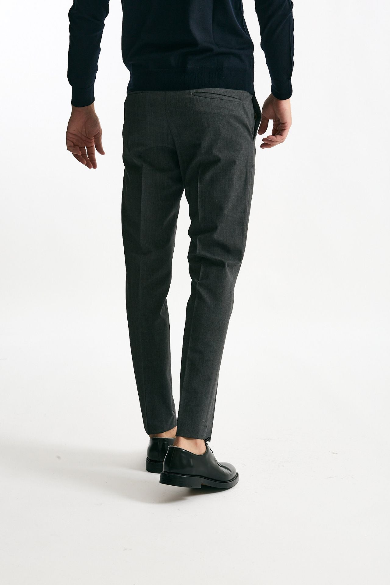 Pantalone EDGE- DIECI in lana stretch grigio uomo Pt torino - 3