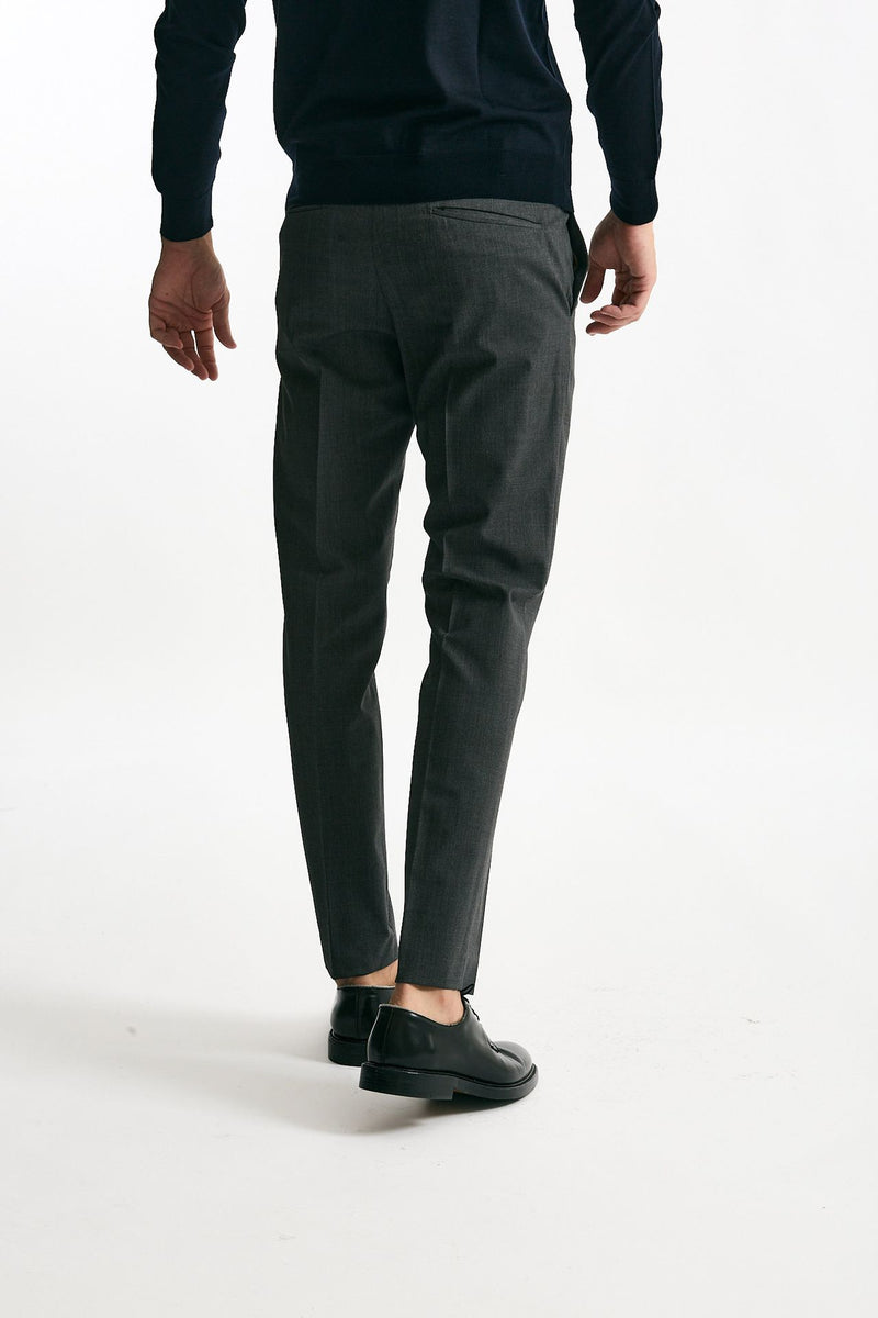Pantalone EDGE- DIECI in lana stretch grigio uomo Pt torino - 3