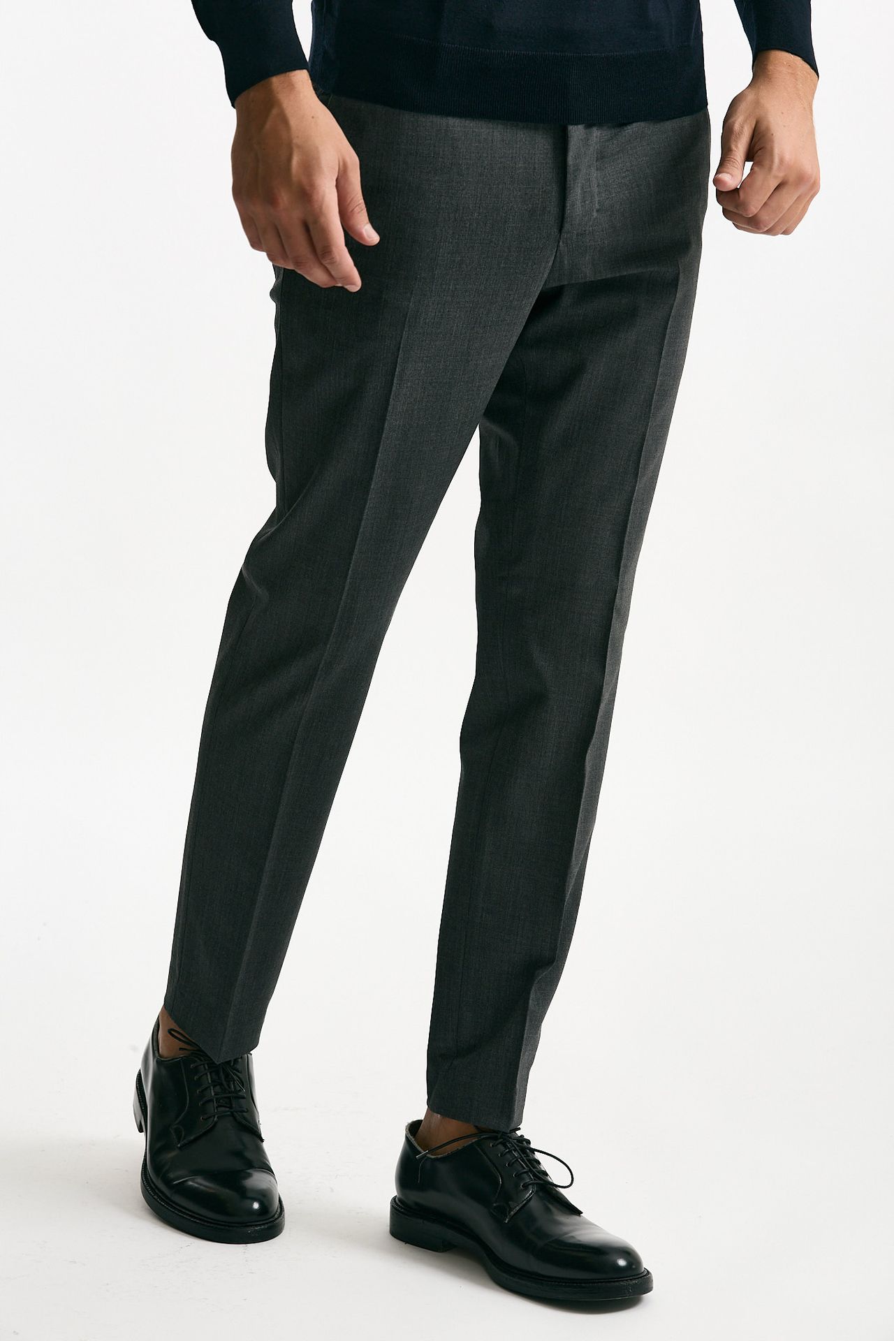 Pantalone EDGE- DIECI in lana stretch grigio uomo Pt torino - 4