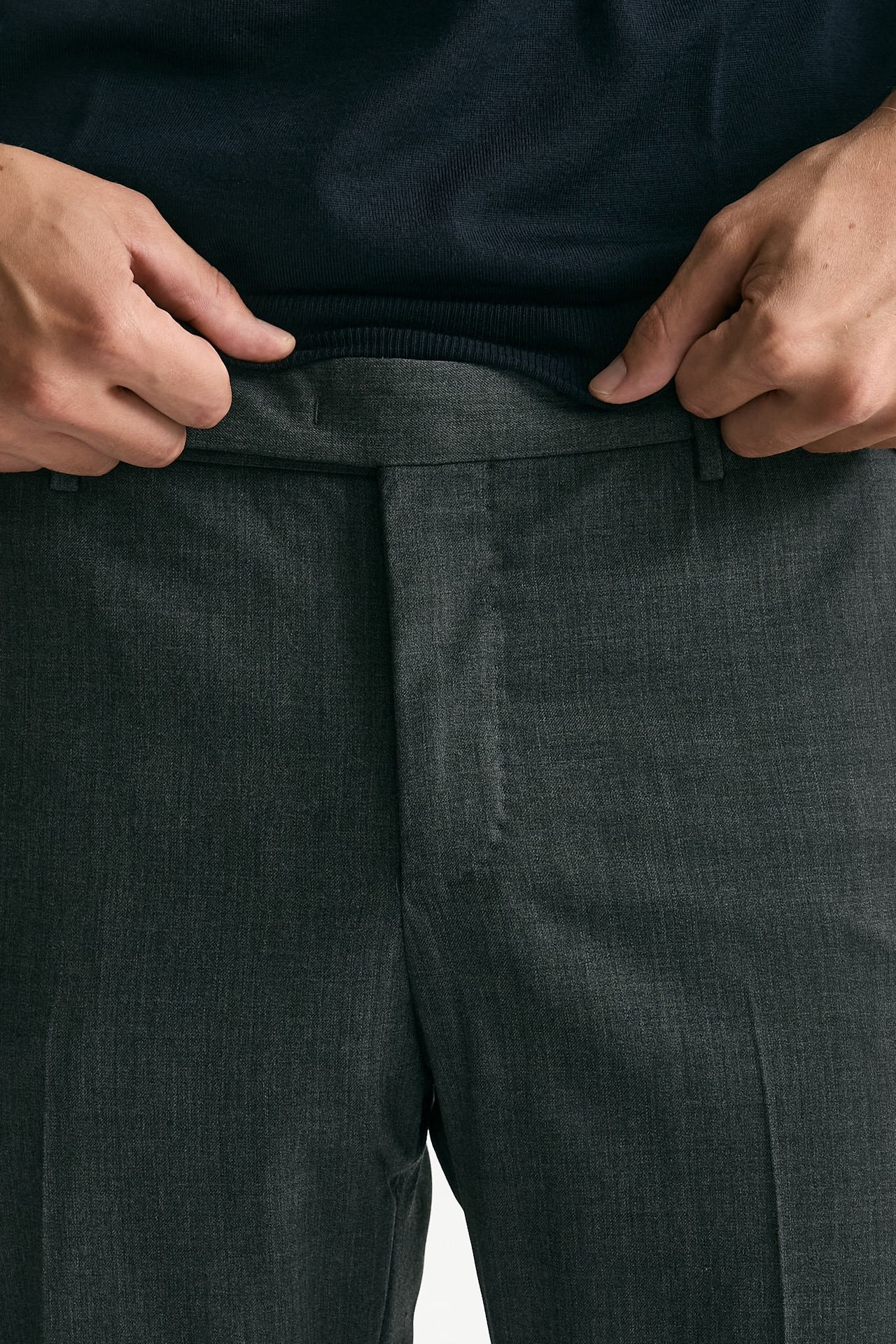 Pantalone EDGE- DIECI in lana stretch grigio uomo Pt torino - 5