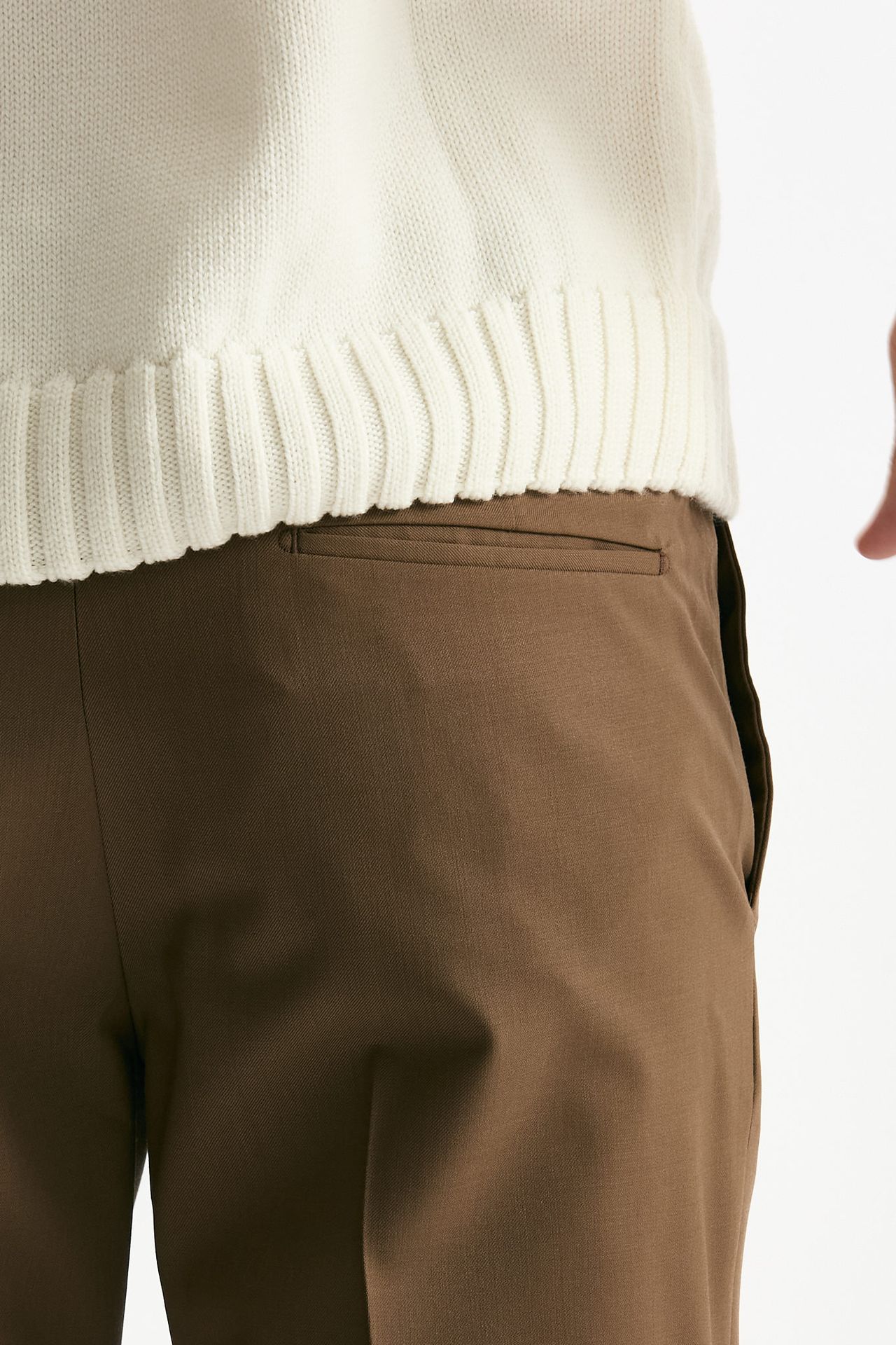 Pantalone EDGE- DIECI in lana stretch cammello uomo Pt torino - 7