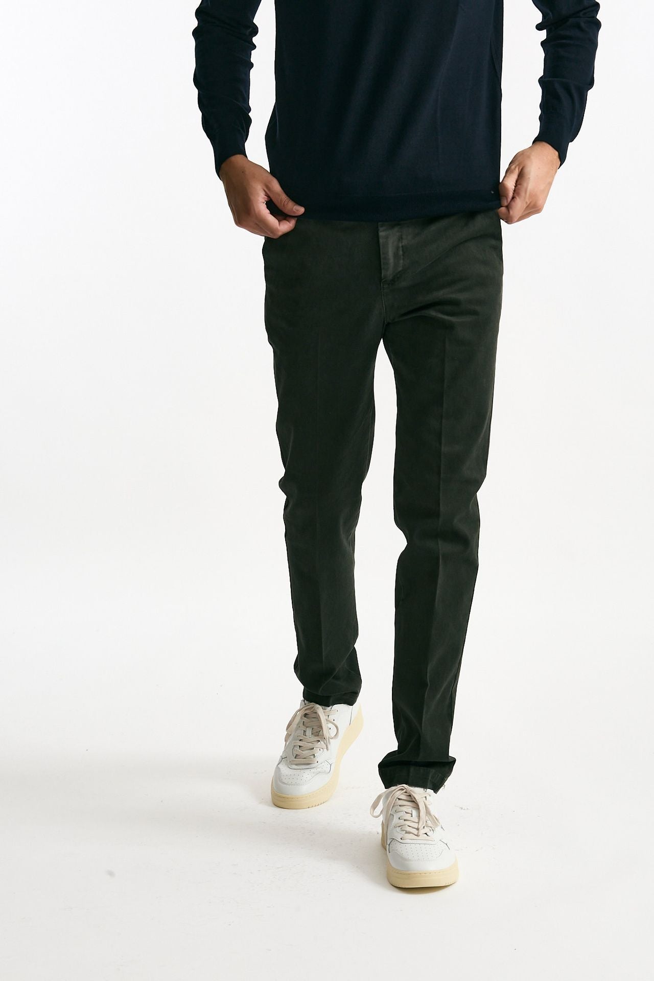 Pantalone MASTER FIT in cotone stretch verdone uomo Pt torino - 1