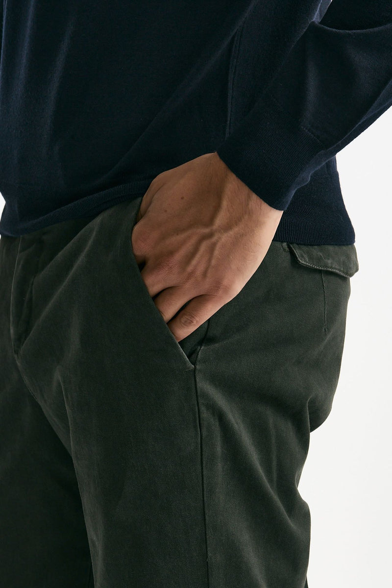 Pantalone MASTER FIT in cotone stretch verdone uomo Pt torino - 6