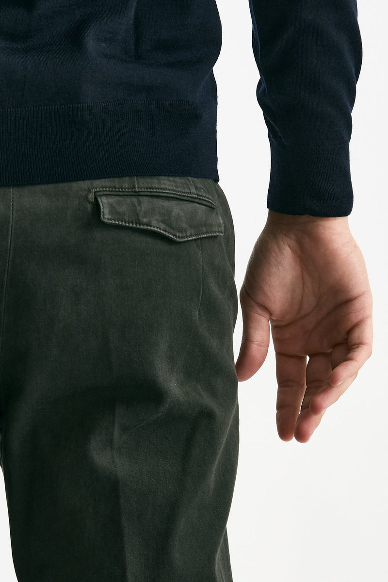 Pantalone MASTER FIT in cotone stretch verdone uomo Pt torino - 7