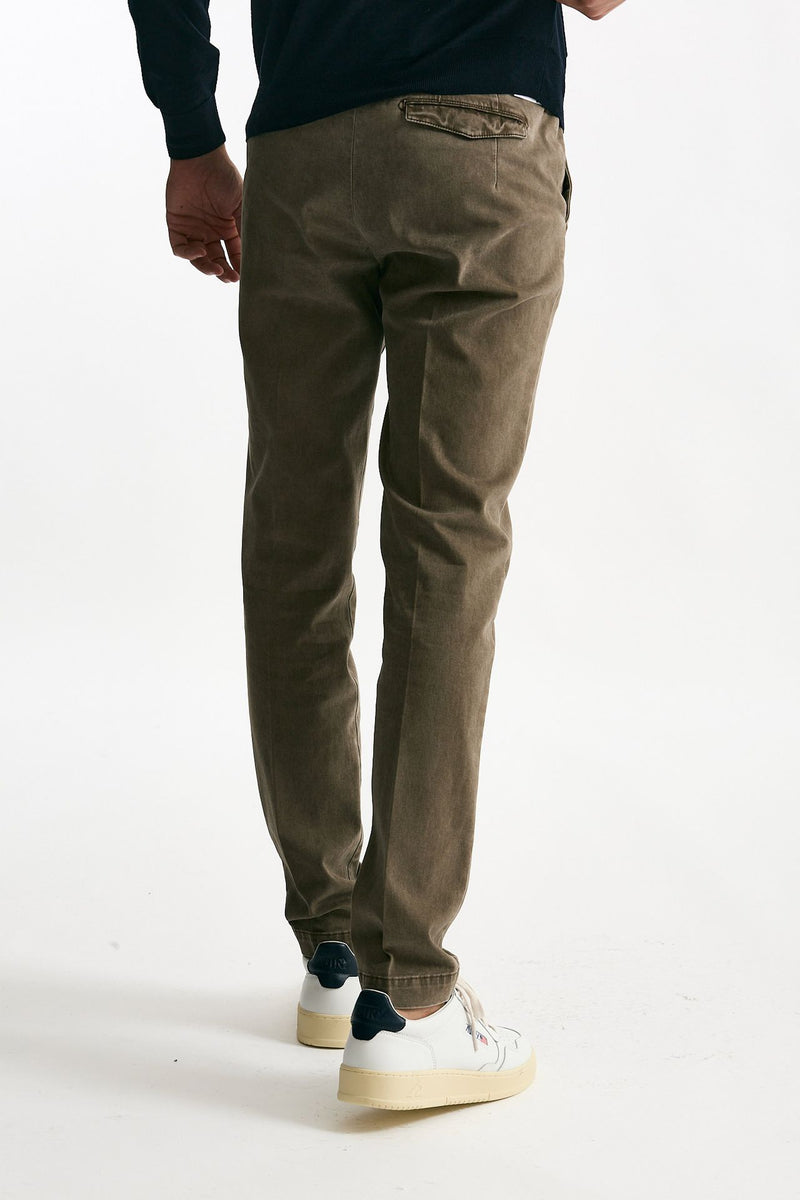 Pantalone MASTER FIT in cotone stretch  tortora uomo Pt torino - 3