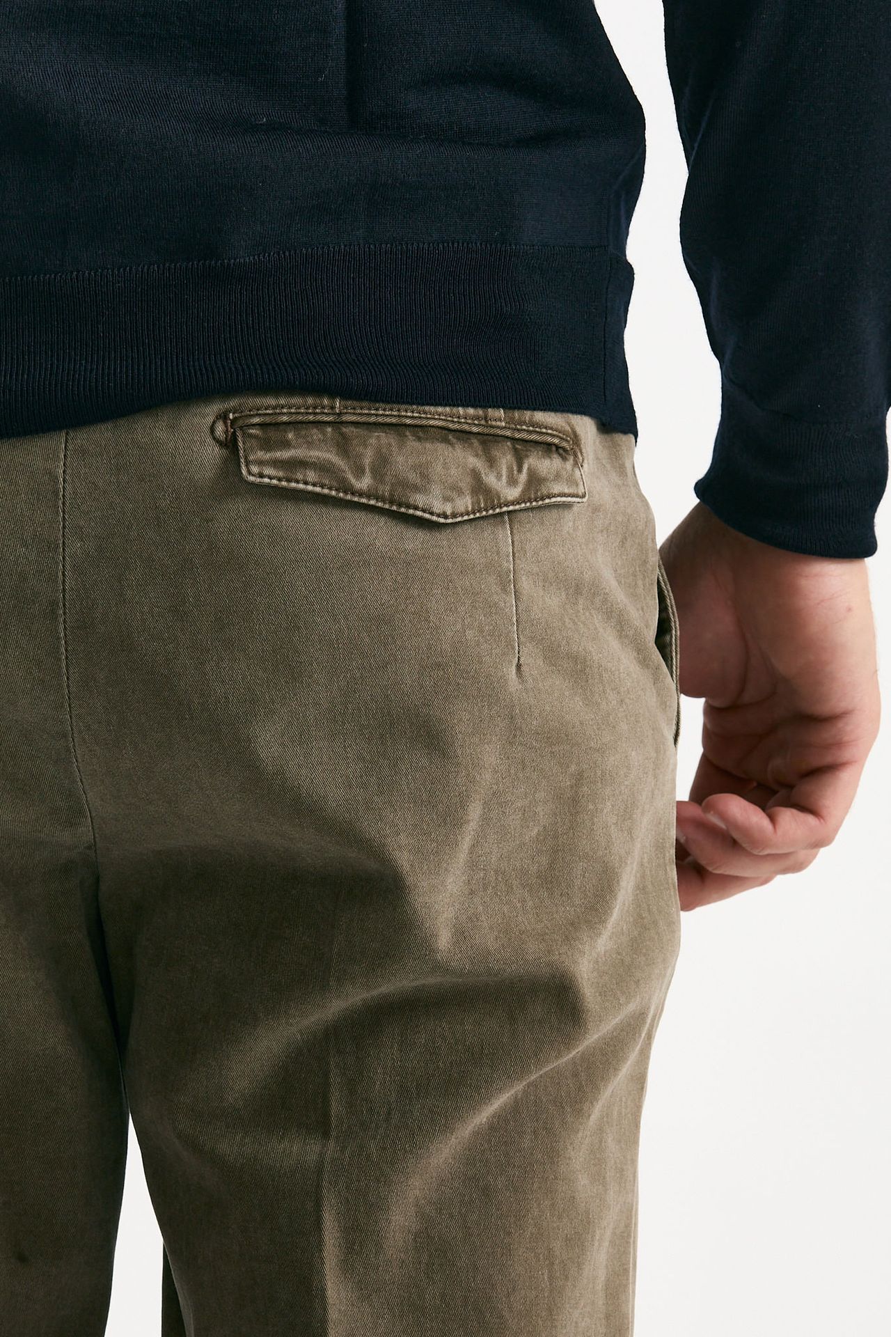 Pantalone MASTER FIT in cotone stretch  tortora uomo Pt torino - 7