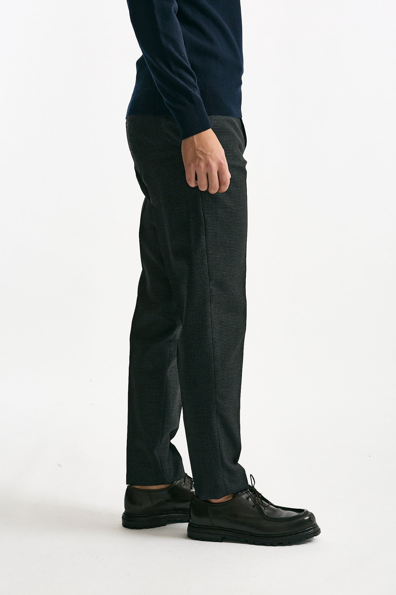 Pantalone EDGE-REBEL in lana grigio/nero uomo Pt torino - 2