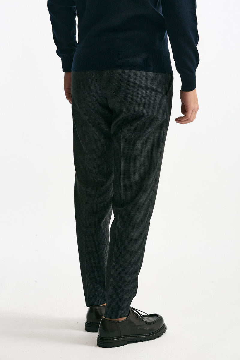 Pantalone EDGE-REBEL in lana grigio/nero uomo Pt torino - 3