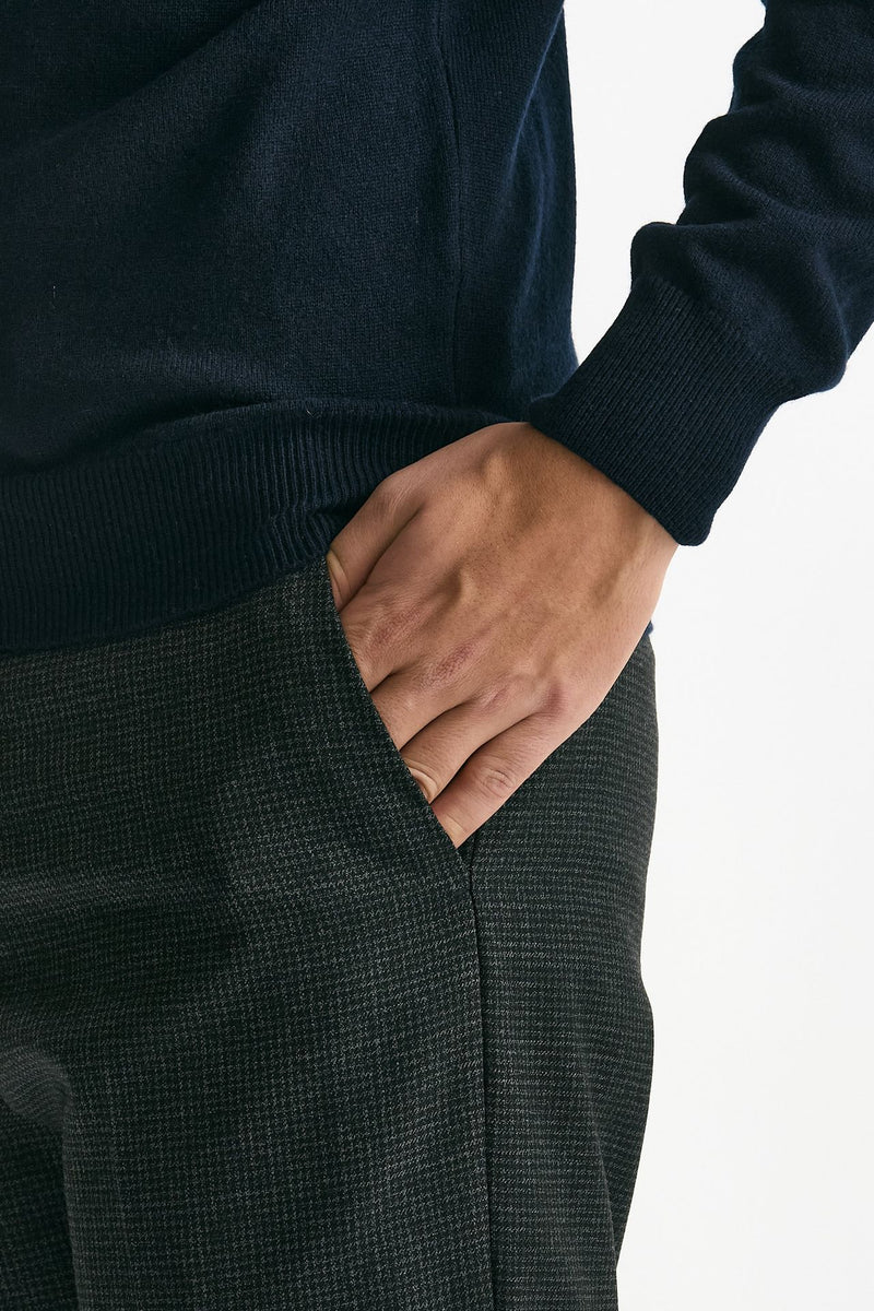 Pantalone EDGE-REBEL in lana grigio/nero uomo Pt torino - 5