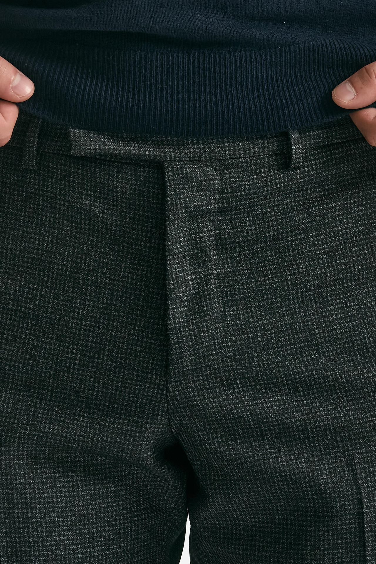 Pantalone EDGE-REBEL in lana grigio/nero uomo Pt torino - 6