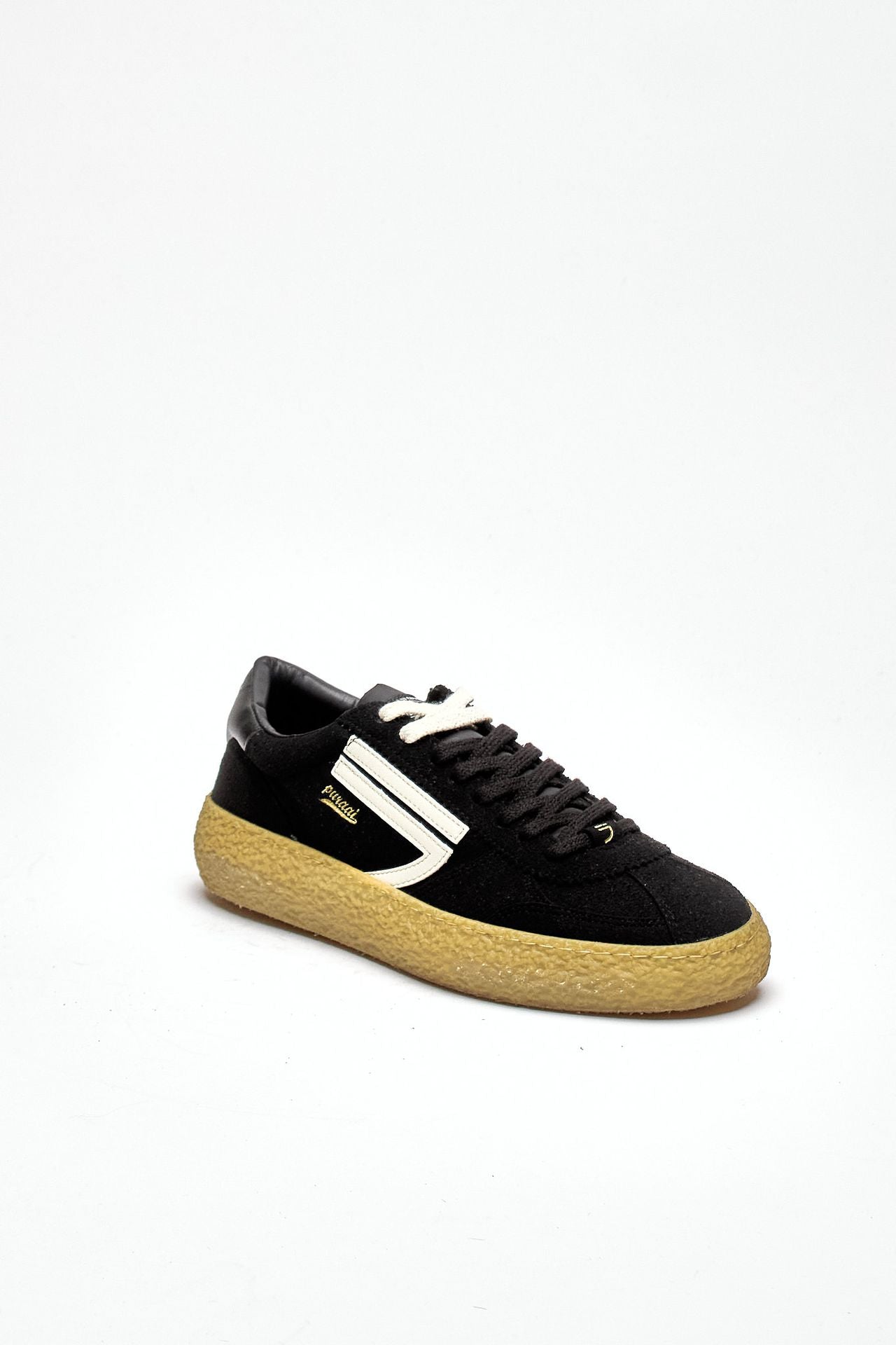 Sneaker 1.01 FURIA vintage in pelle scamosciata vegana nero uomo Puraai - 2