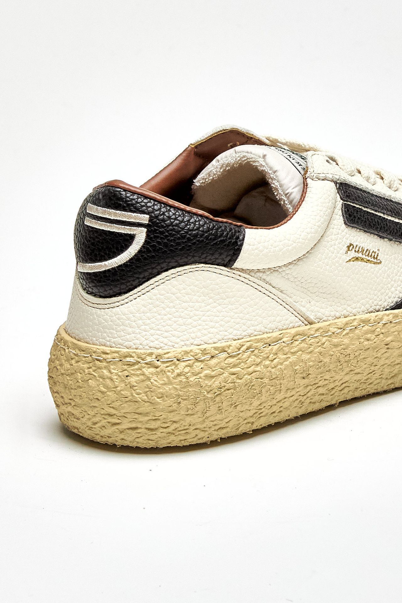 Sneaker in ecopelle 1.01 OSSO vintage bianco uomo Puraai - 7