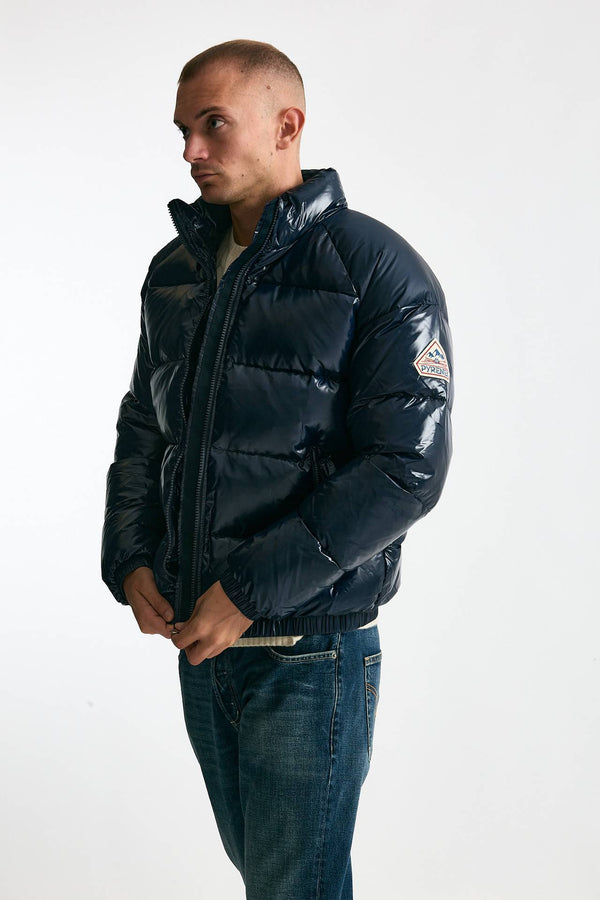 Piumino laccato blu uomo Pyrenex