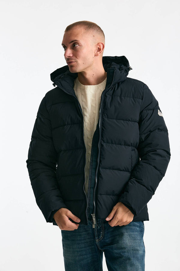 Piumino cappuccio blu uomo Pyrenex