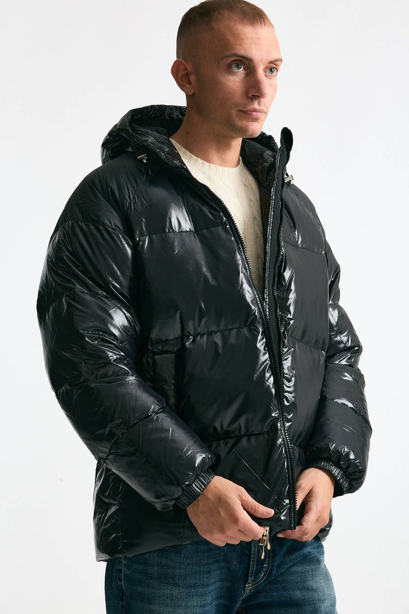 Piumino laccato nero uomo Pyrenex - 5