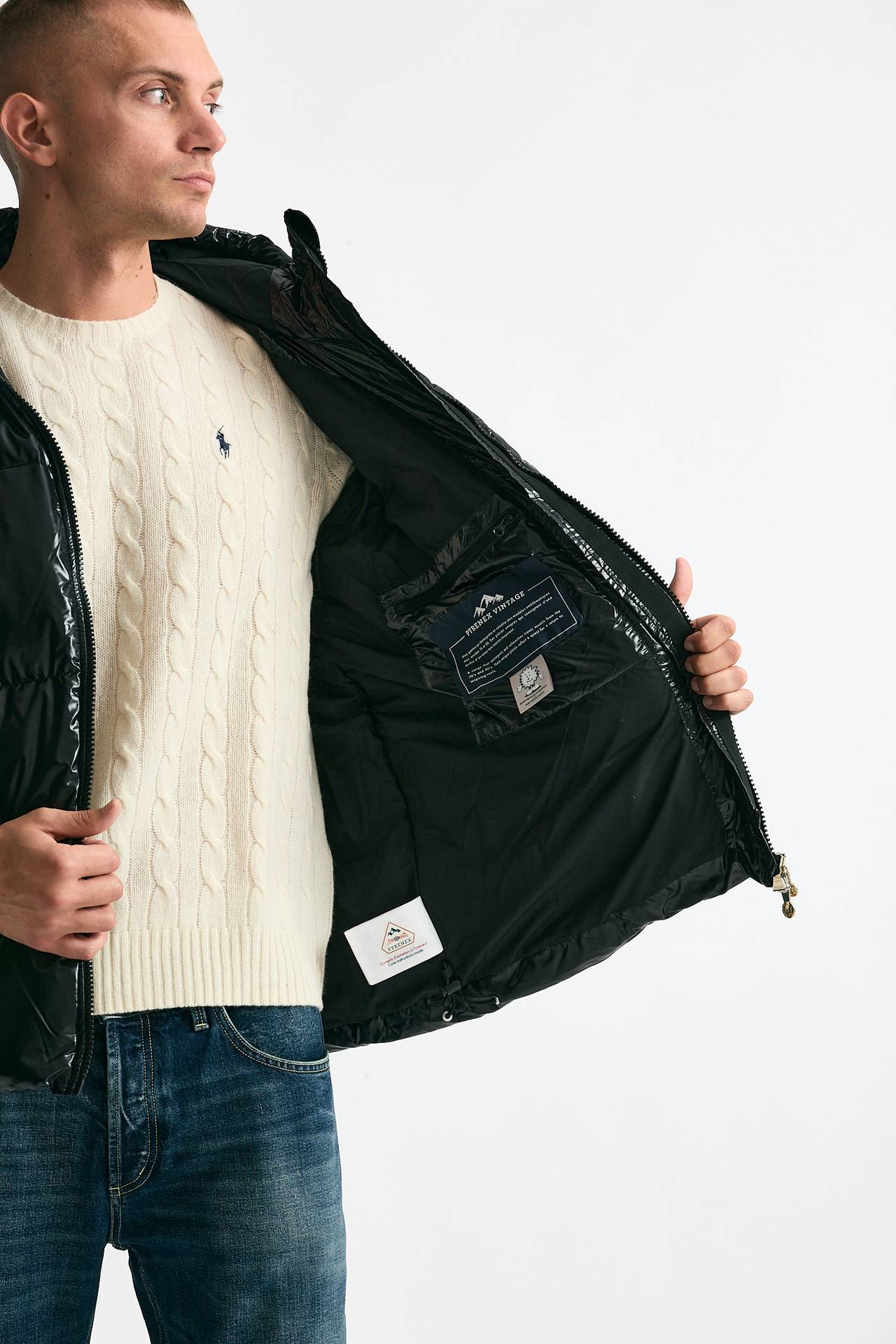 Piumino laccato nero uomo Pyrenex - 6