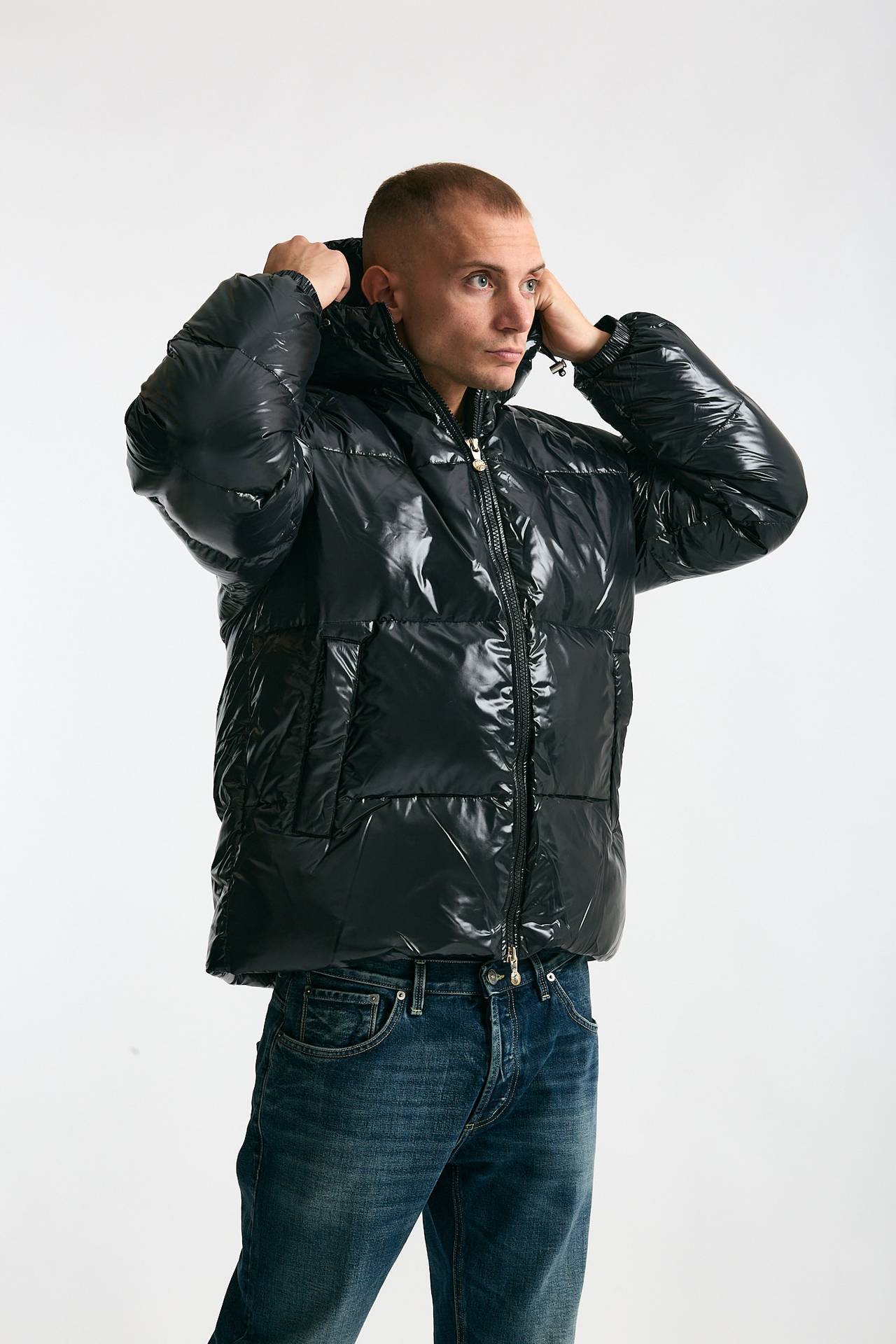 Piumino laccato nero uomo Pyrenex - 7