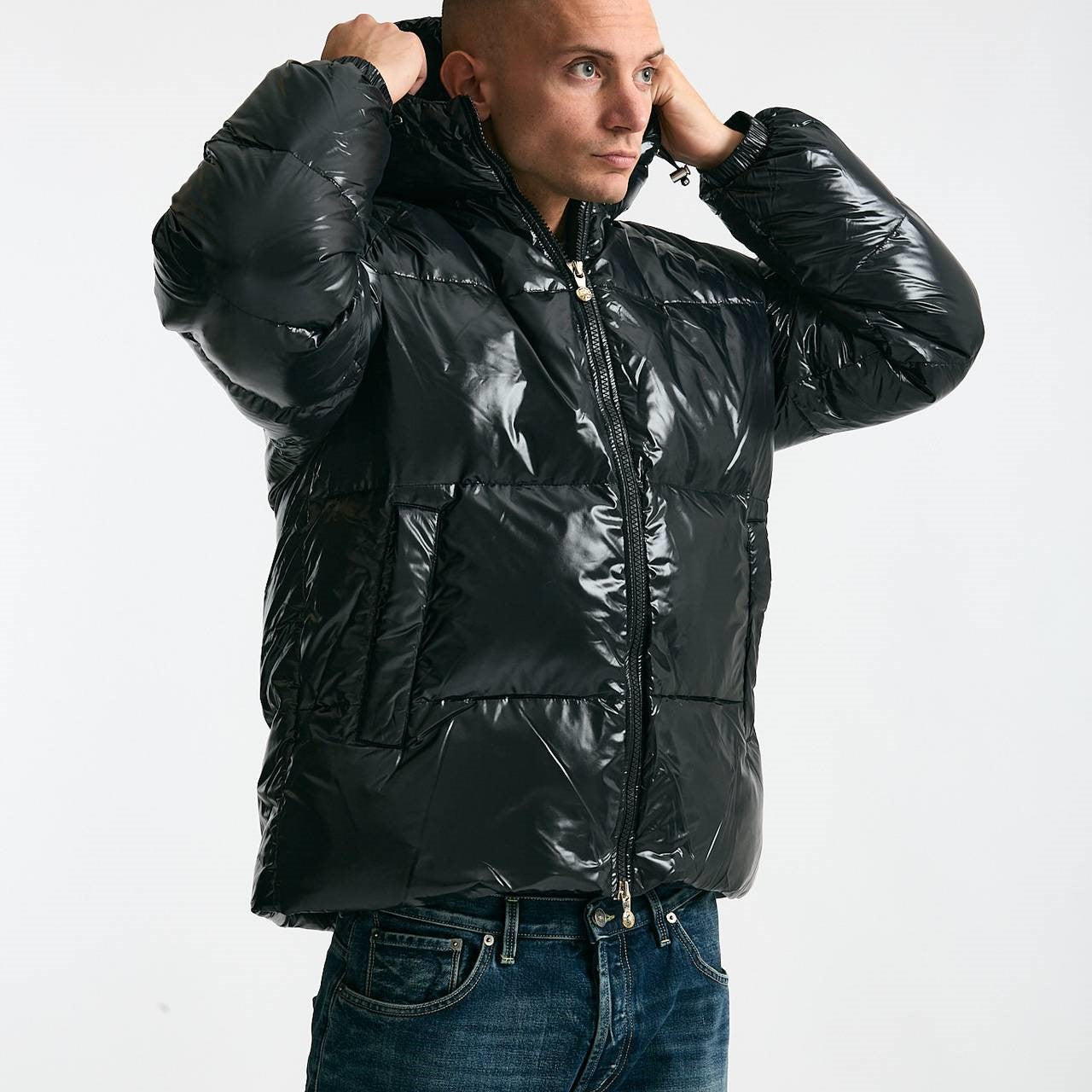 Piumino laccato nero uomo Pyrenex - 9