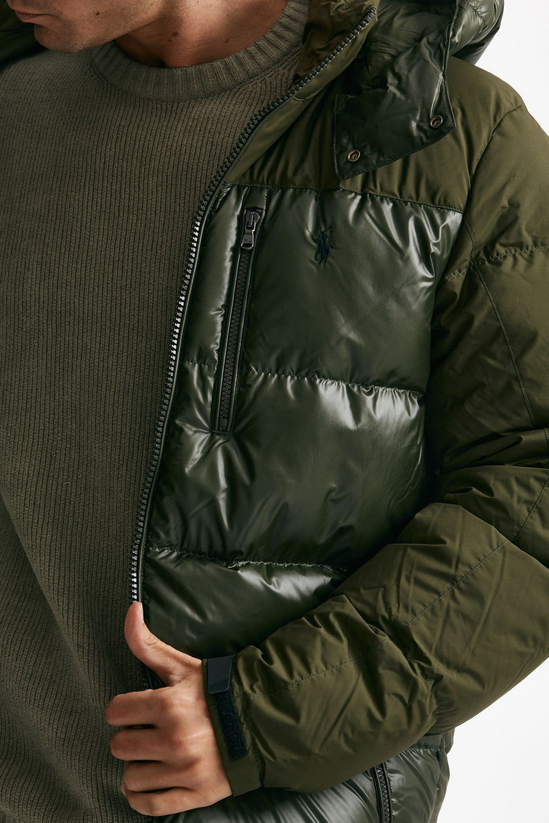 piumino in nylon verde militare uomo Polo ralph lauren - 6