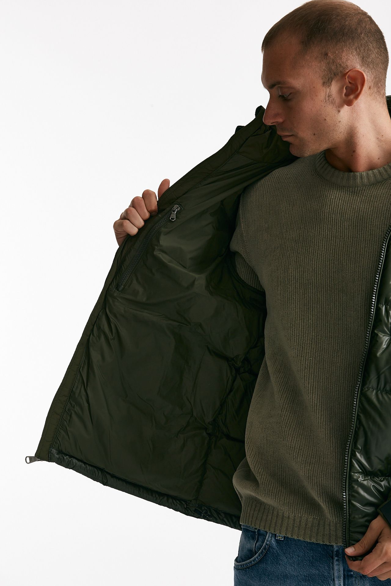 piumino in nylon verde militare uomo Polo ralph lauren - 7