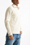 maglia mezza zip in lana e cotone bianco uomo Polo ralph lauren - 4