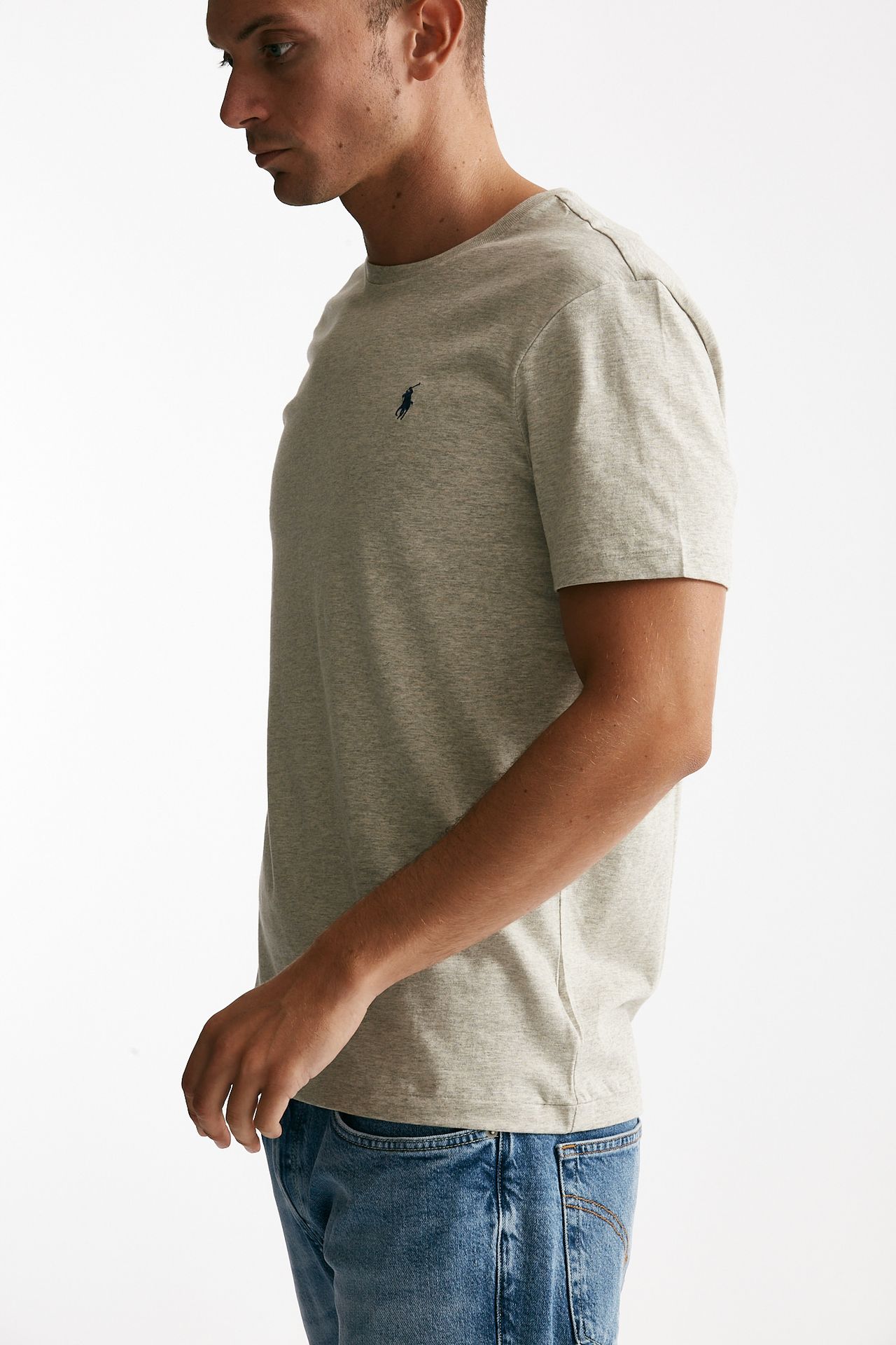 t-shirt custom slim-fit in cotone grigio uomo Polo ralph lauren - 2