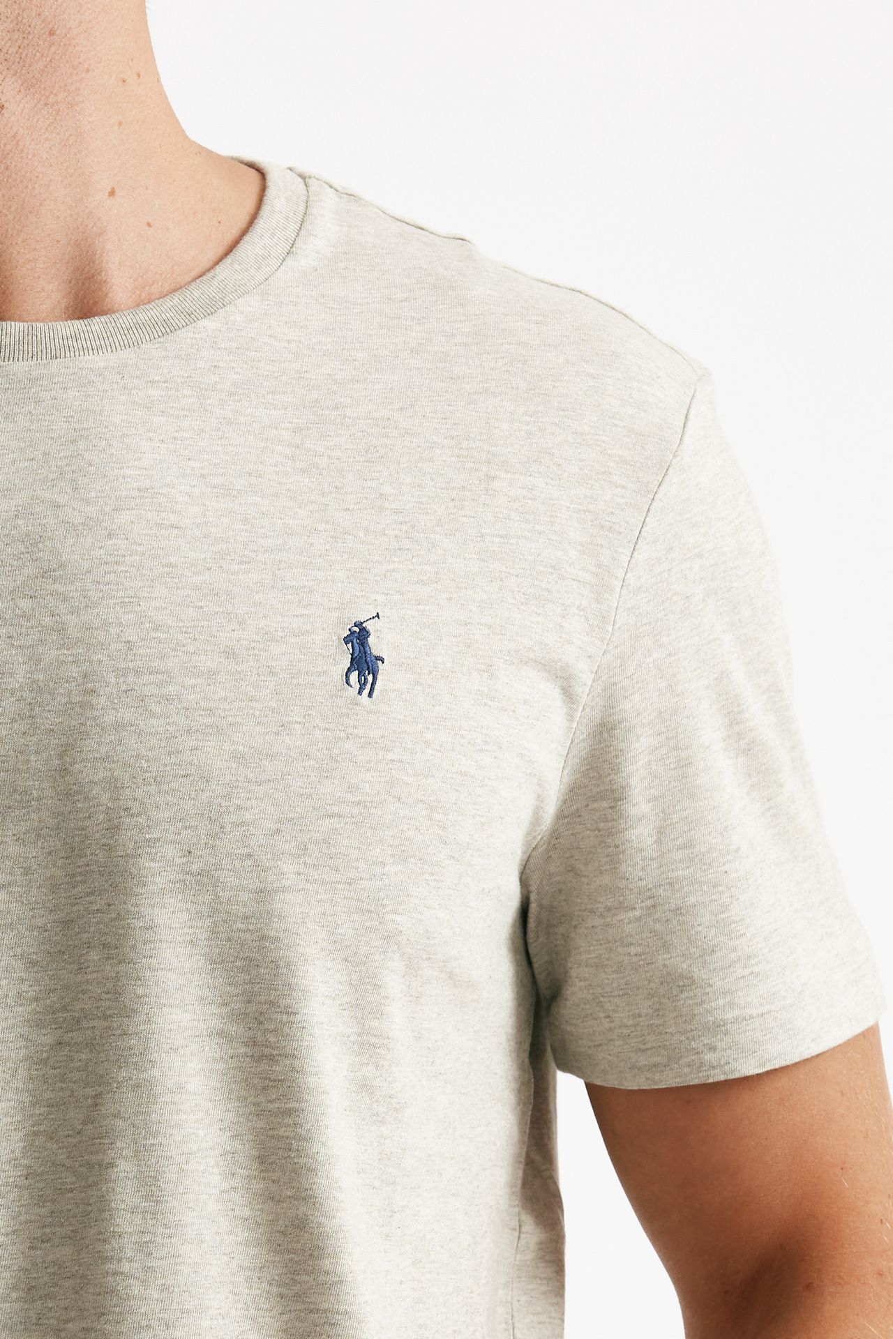 t-shirt custom slim-fit in cotone grigio uomo Polo ralph lauren - 5