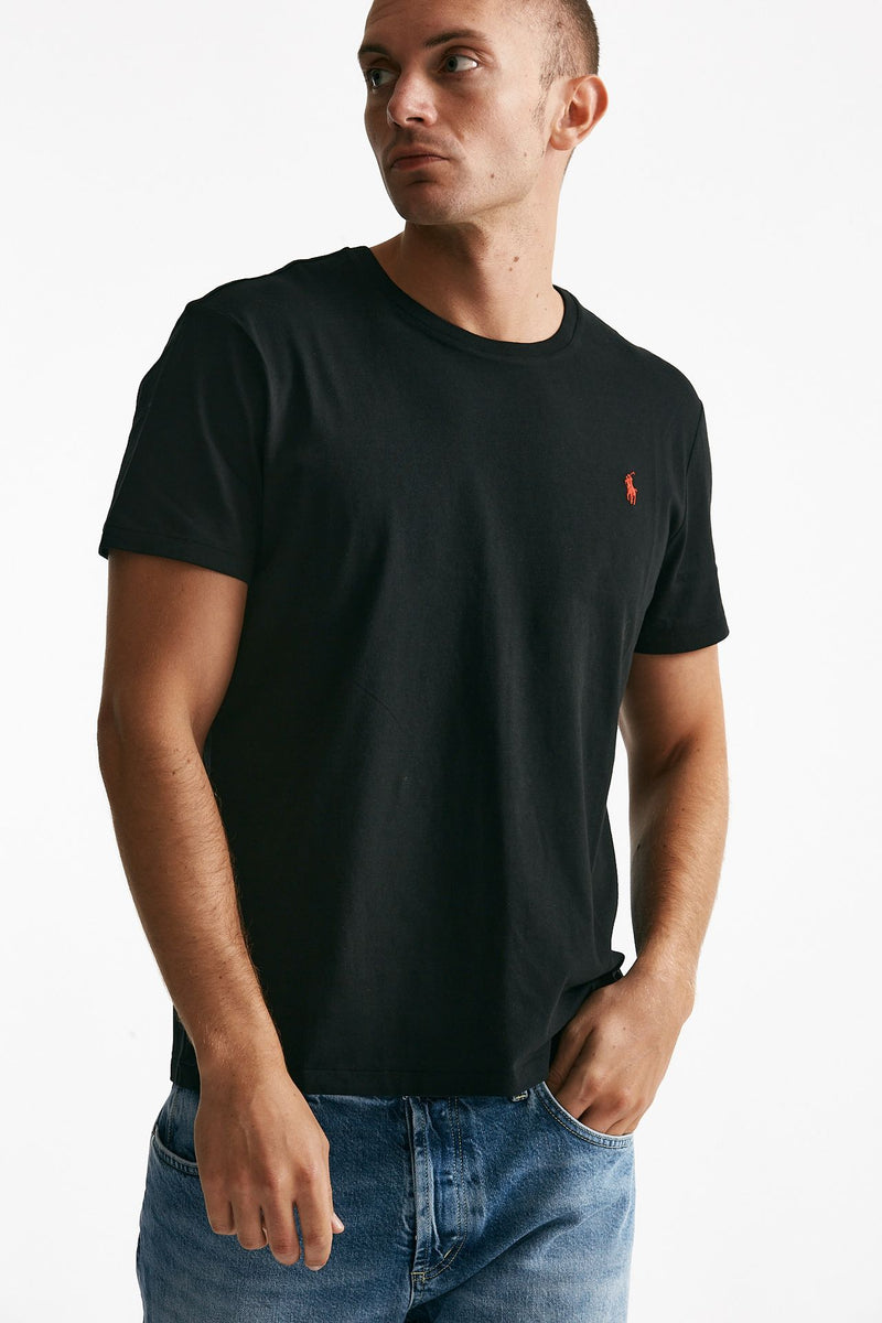 t-shirt custom slim-fit in cotone nero uomo Polo ralph lauren - 1