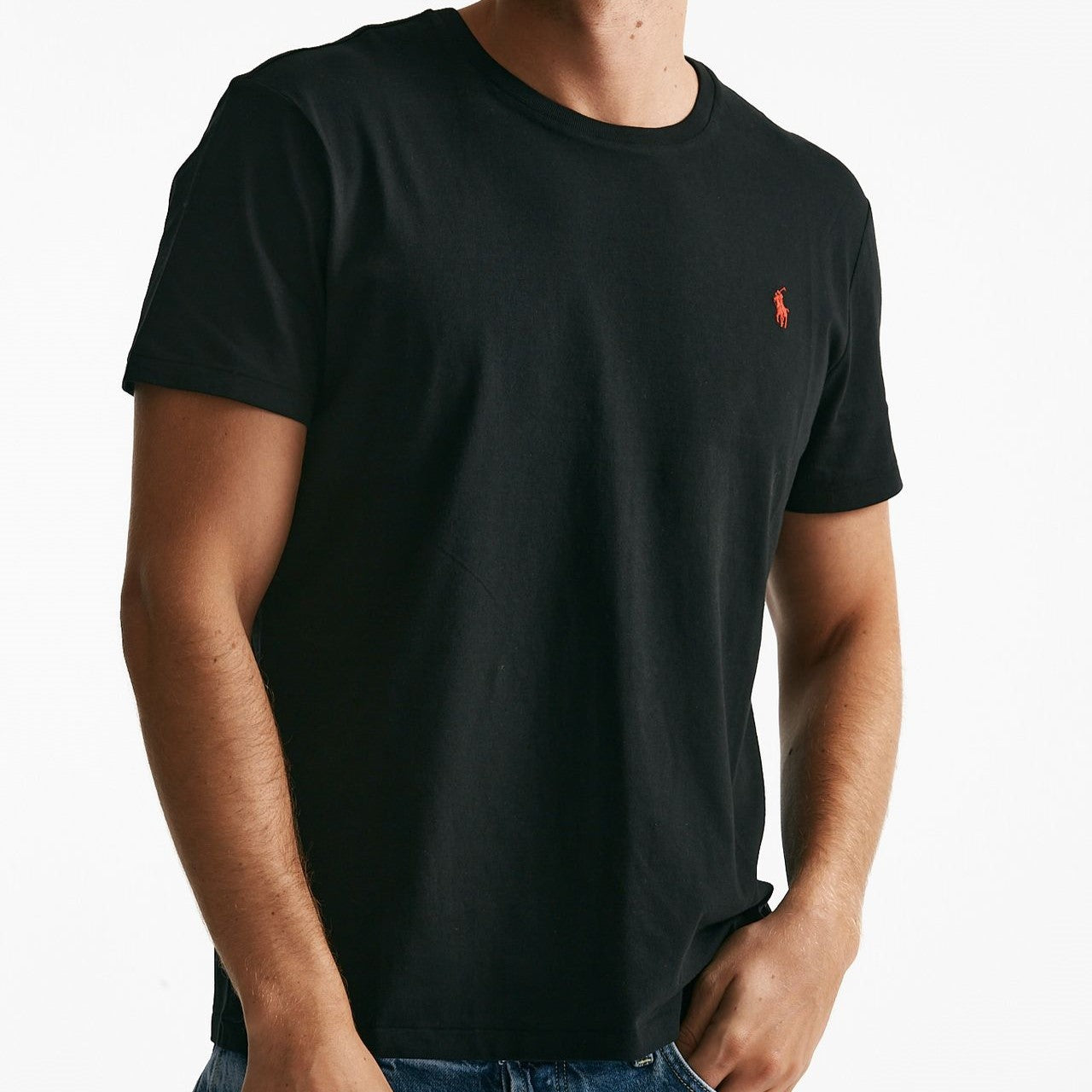 t-shirt custom slim-fit in cotone nero uomo Polo ralph lauren - 6
