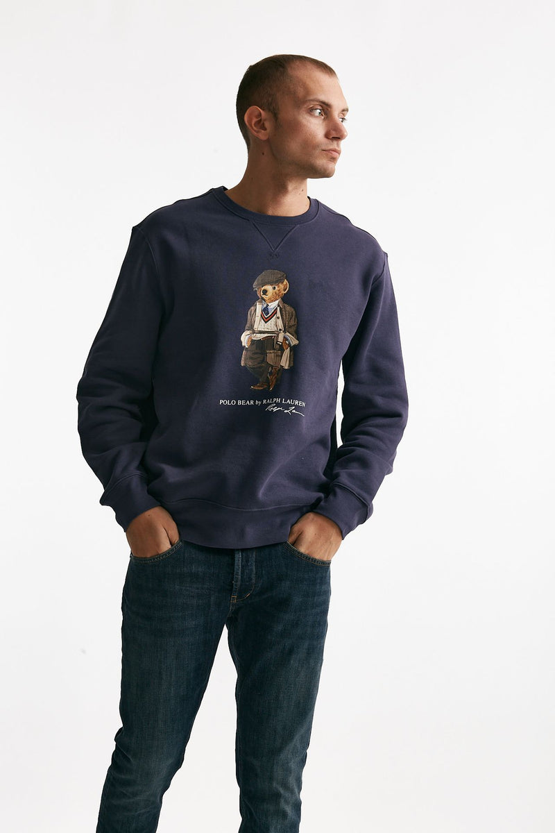 felpa girocollo in misto cotone blu uomo Polo ralph lauren - 1