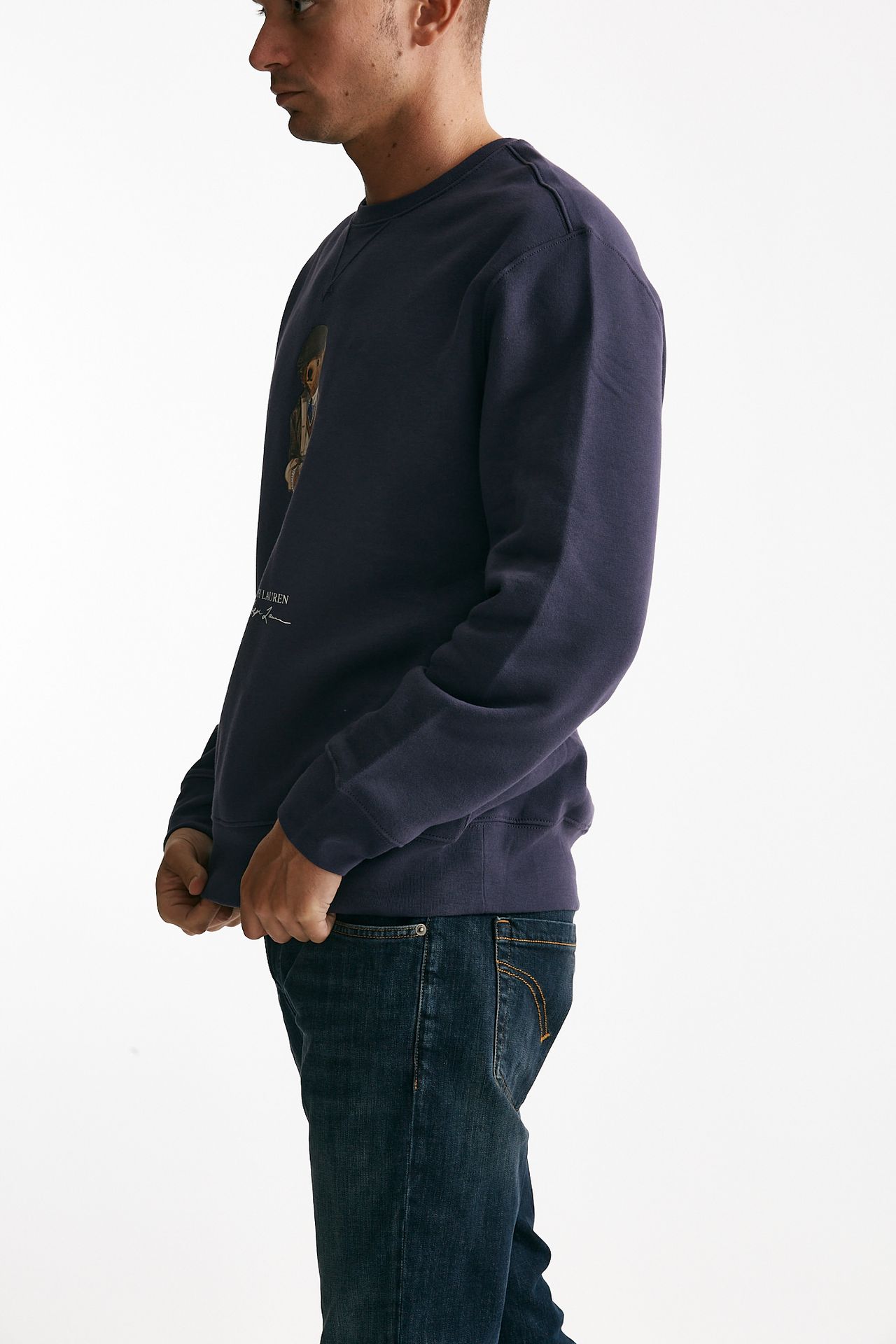 felpa girocollo in misto cotone blu uomo Polo ralph lauren - 2