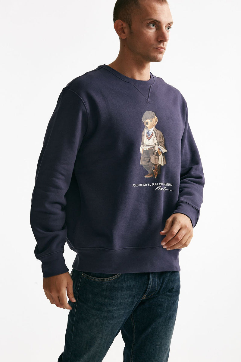 felpa girocollo in misto cotone blu uomo Polo ralph lauren - 4