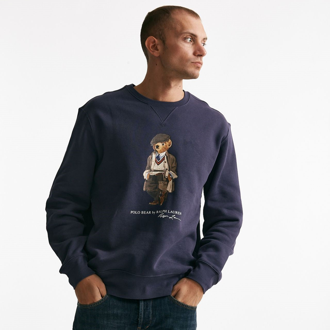 felpa girocollo in misto cotone blu uomo Polo ralph lauren - 6