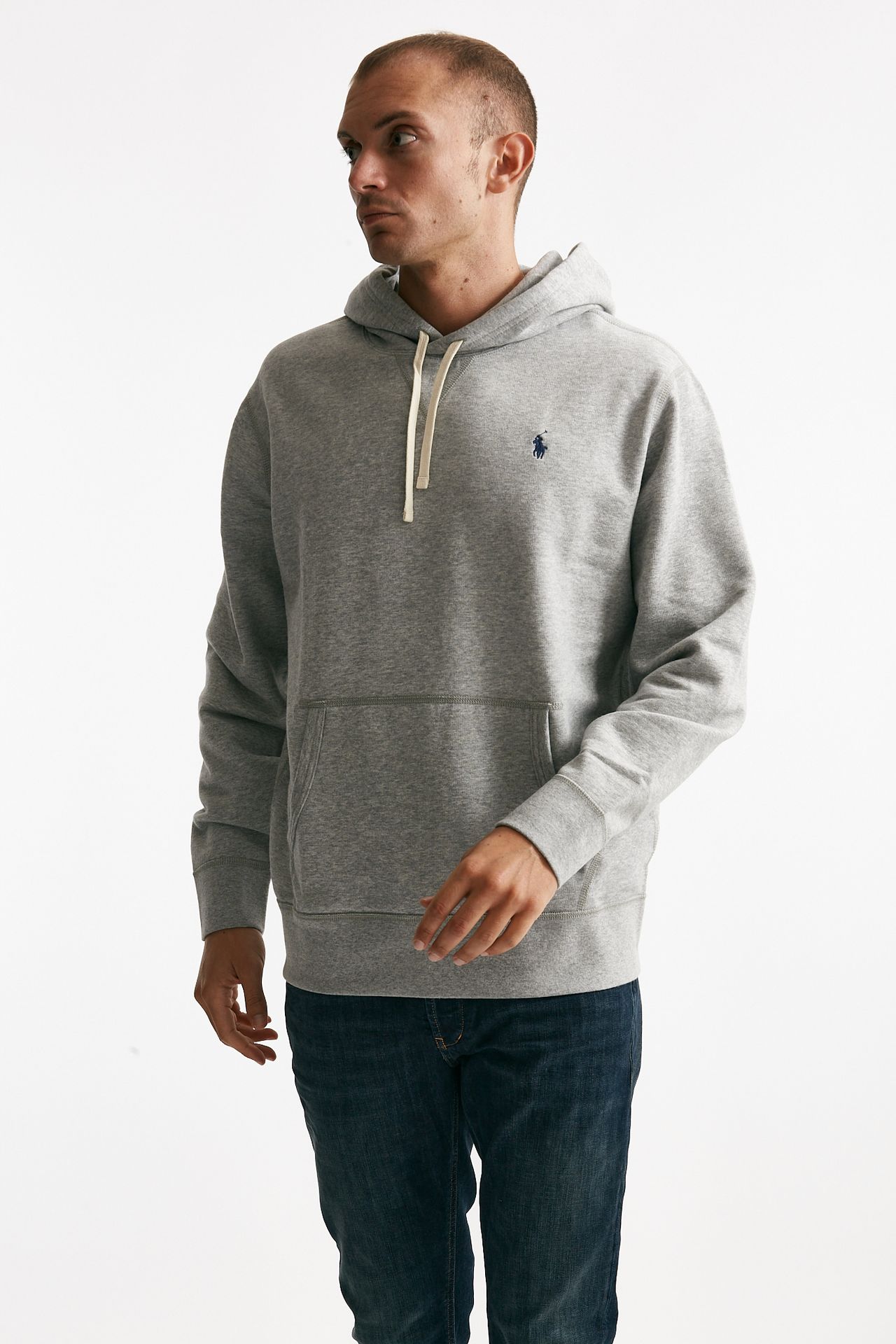felpa con cappuccio in cotone grigio uomo Polo ralph lauren - 1
