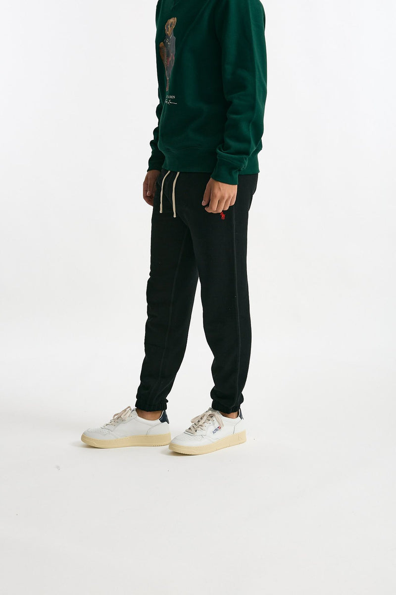 Pantalone tuta in cotone e poliestere nero uomo Polo ralph lauren - 4