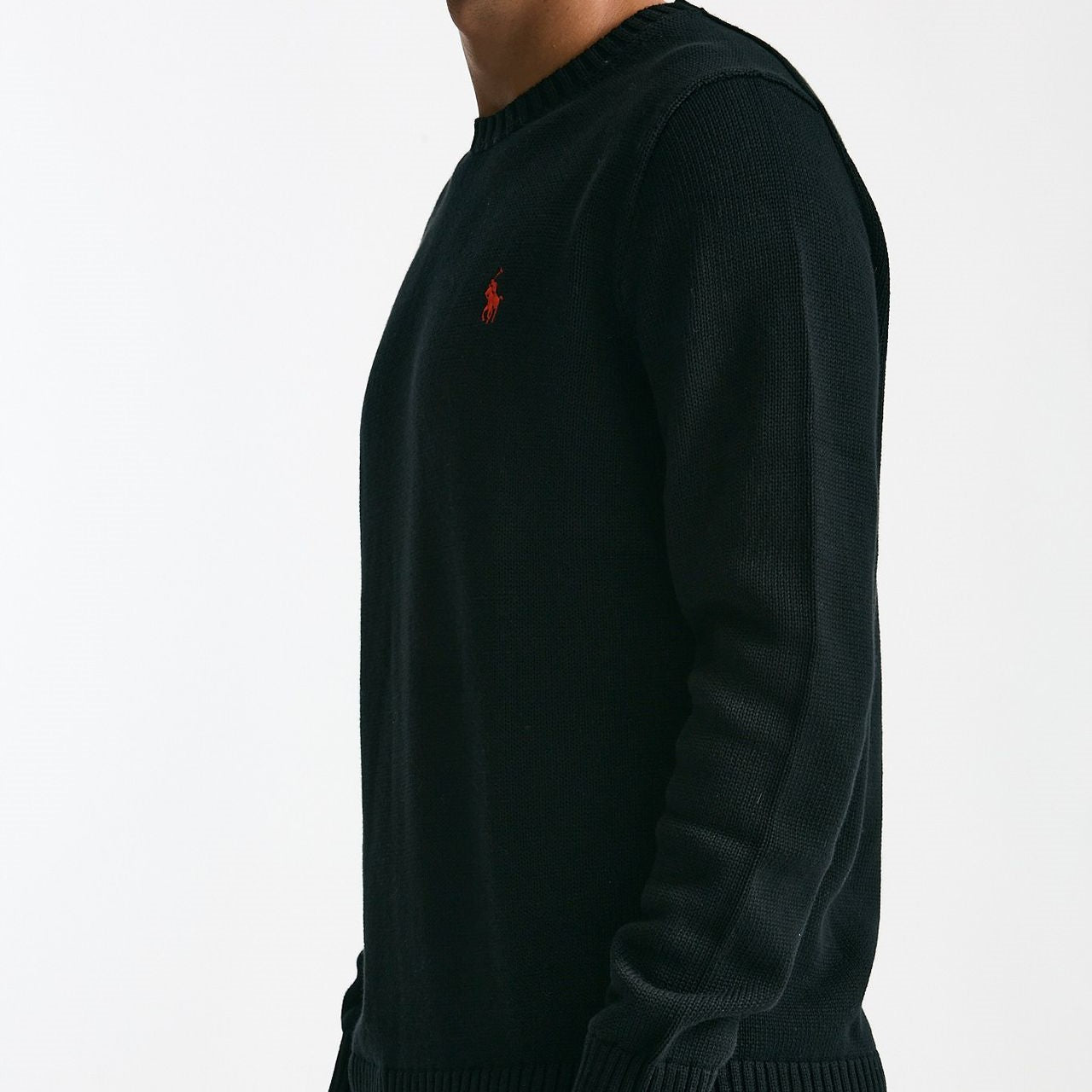 Maglia girocollo in cotone nero uomo Polo ralph lauren - 6