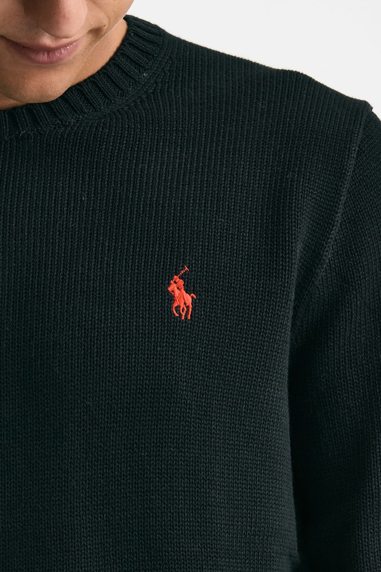 Maglia girocollo in cotone nero uomo Polo ralph lauren - 5