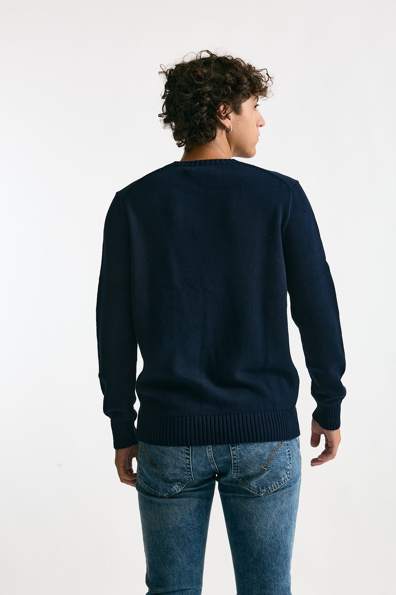 Maglia girocollo in cotone blu uomo Polo ralph lauren - 4