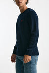 Maglia girocollo in cotone blu uomo Polo ralph lauren - 1