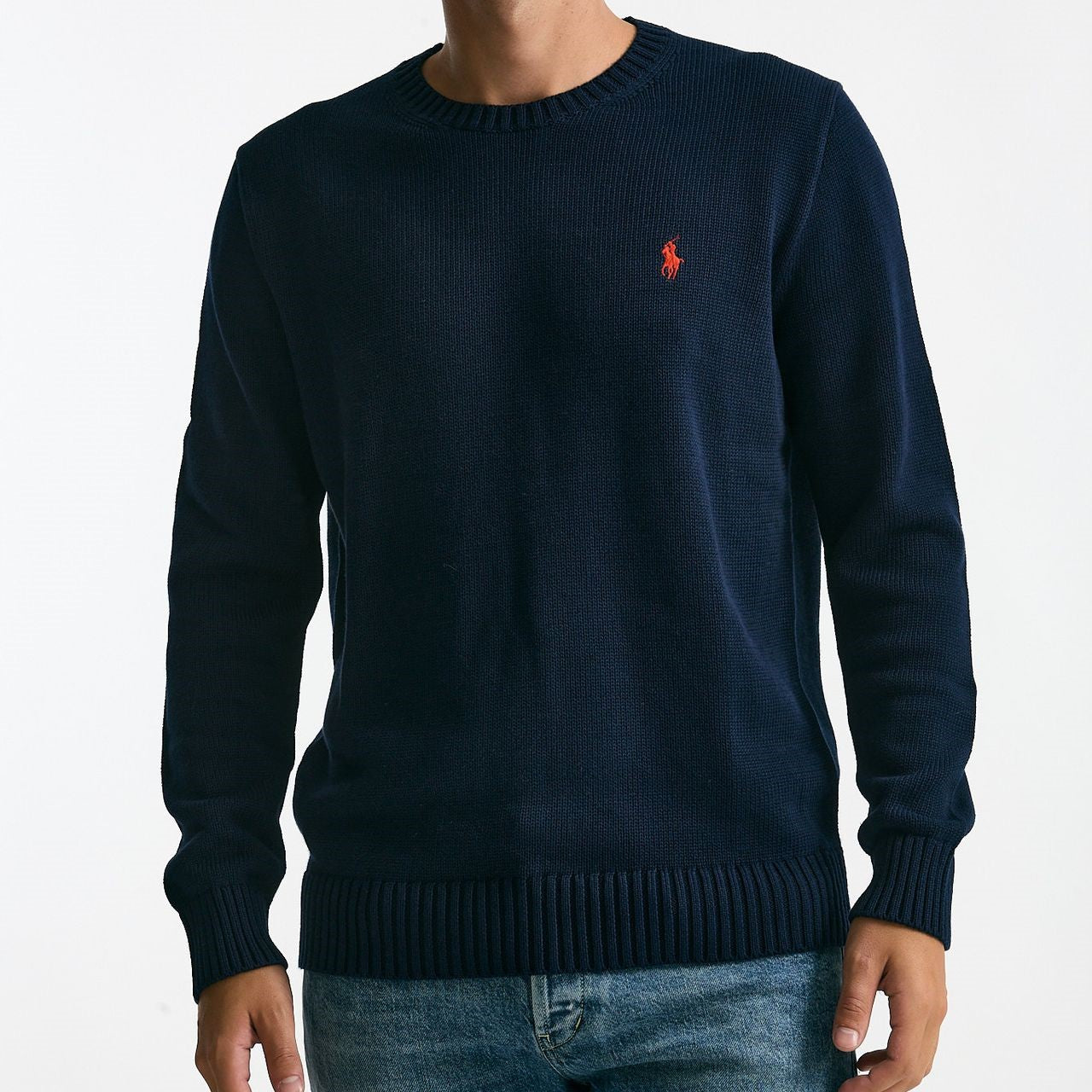 Maglia girocollo in cotone blu uomo Polo ralph lauren - 6