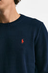 Maglia girocollo in cotone blu uomo Polo ralph lauren - 5
