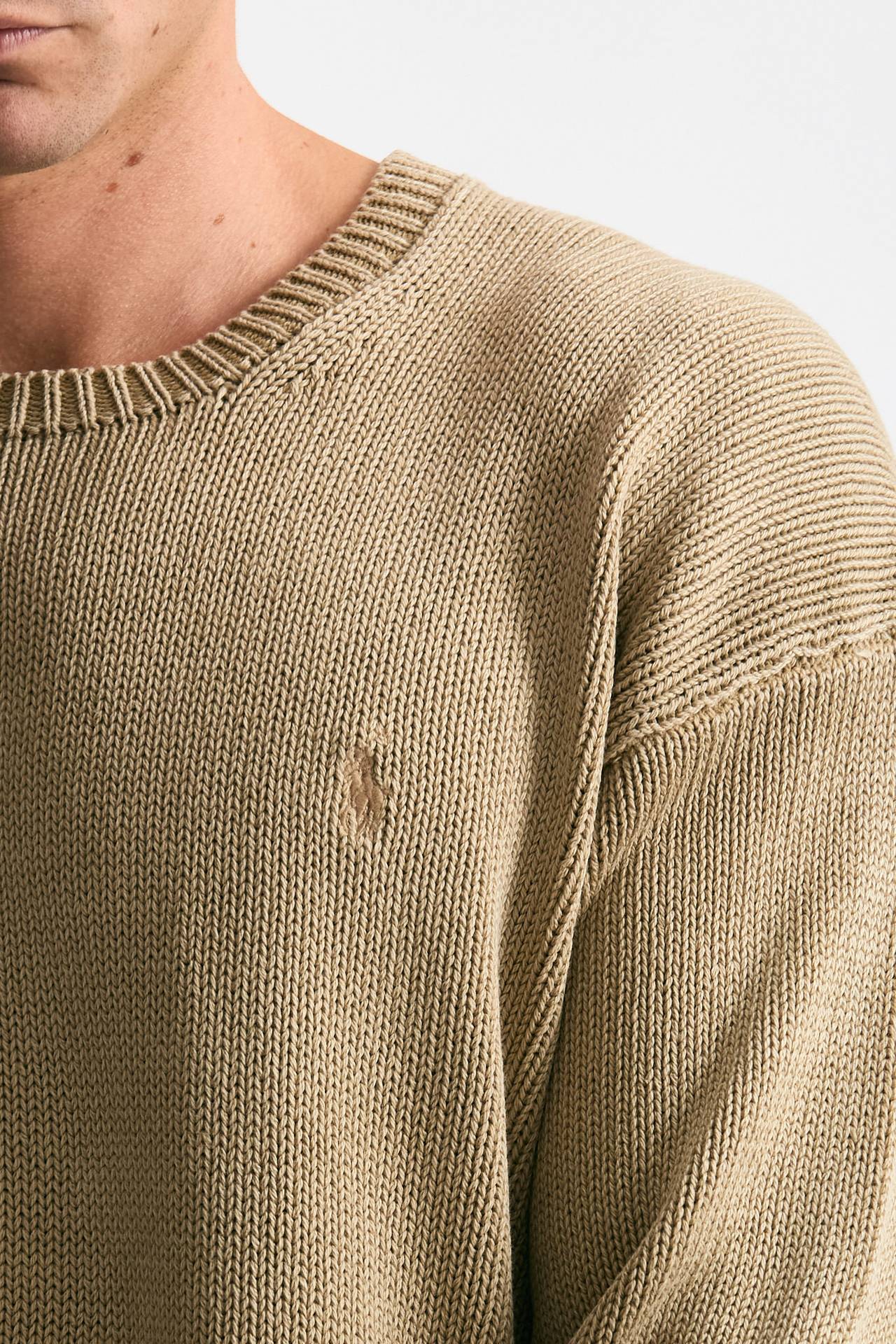 Maglia in cotone lavato beige uomo Polo ralph lauren - 5