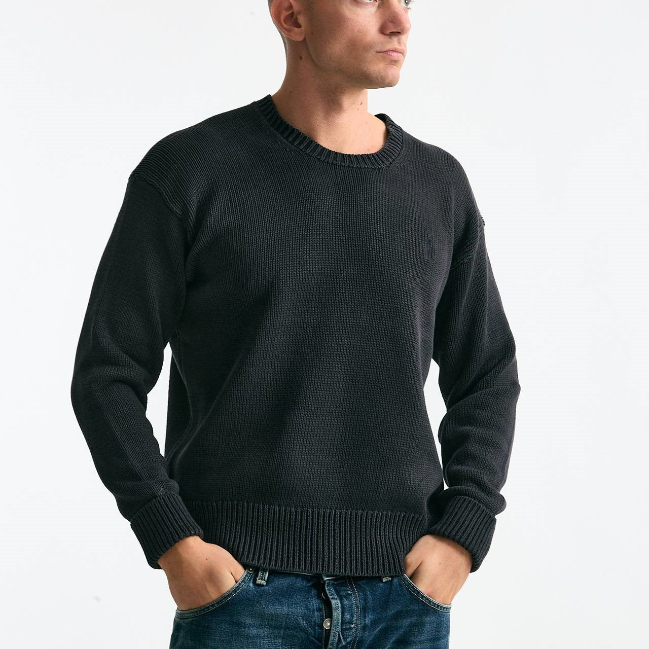 Maglia in cotone lavato grigio uomo Polo ralph lauren - 7